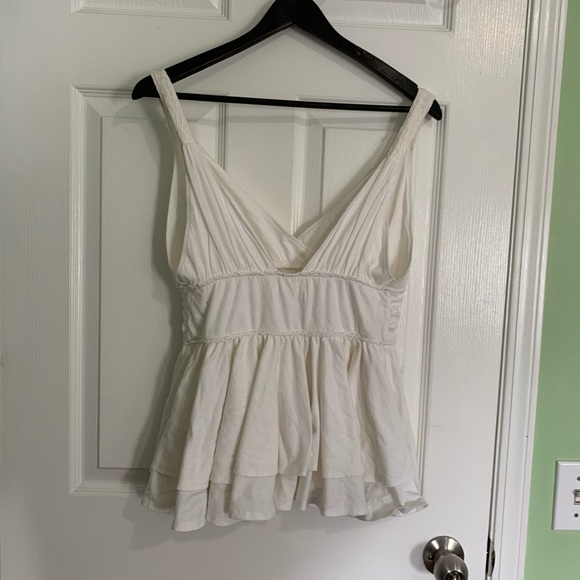 ABERCROMBIE deep V peplum top - Picture 2 of 5